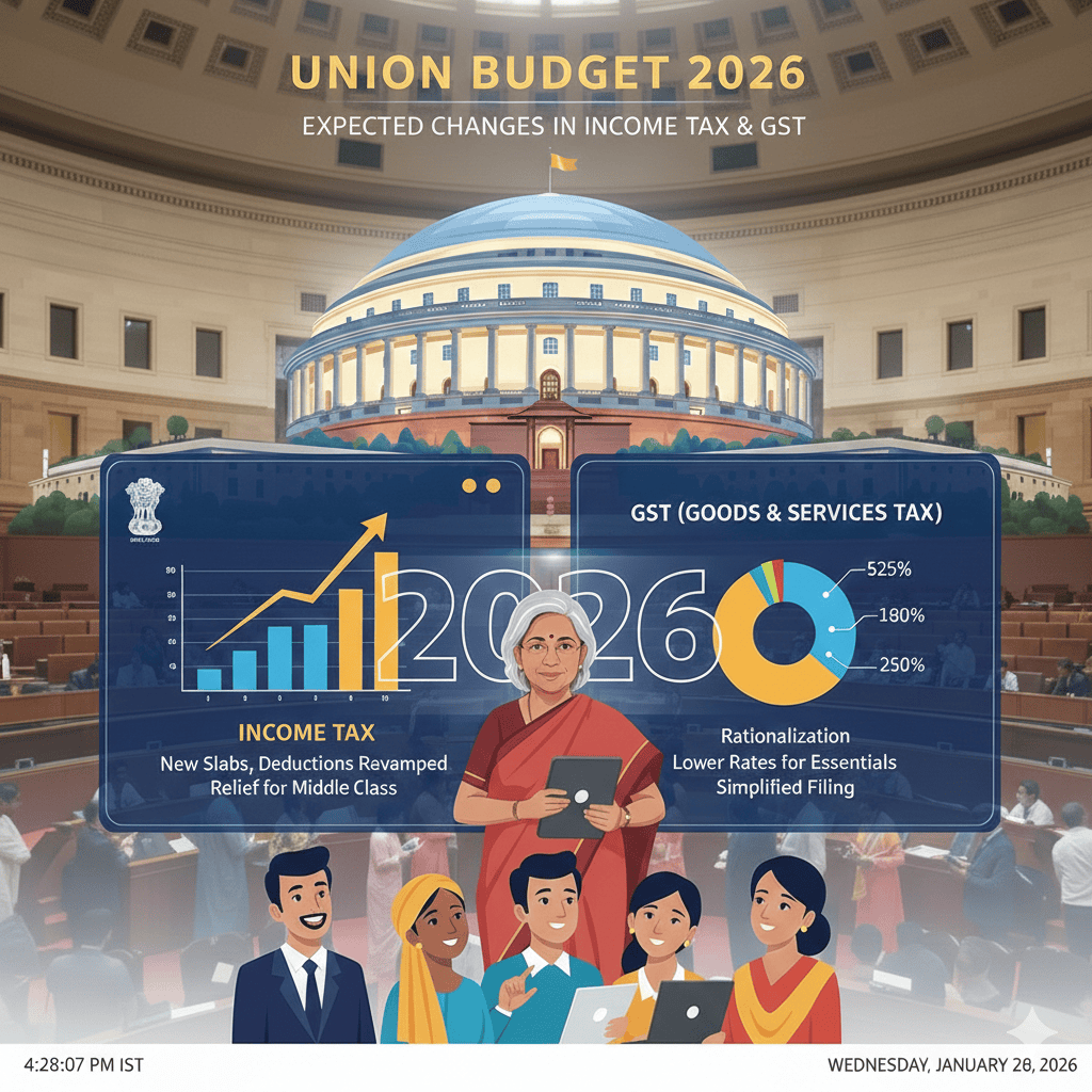 Union Budget 2026: Expected Changes in Income Tax & GST