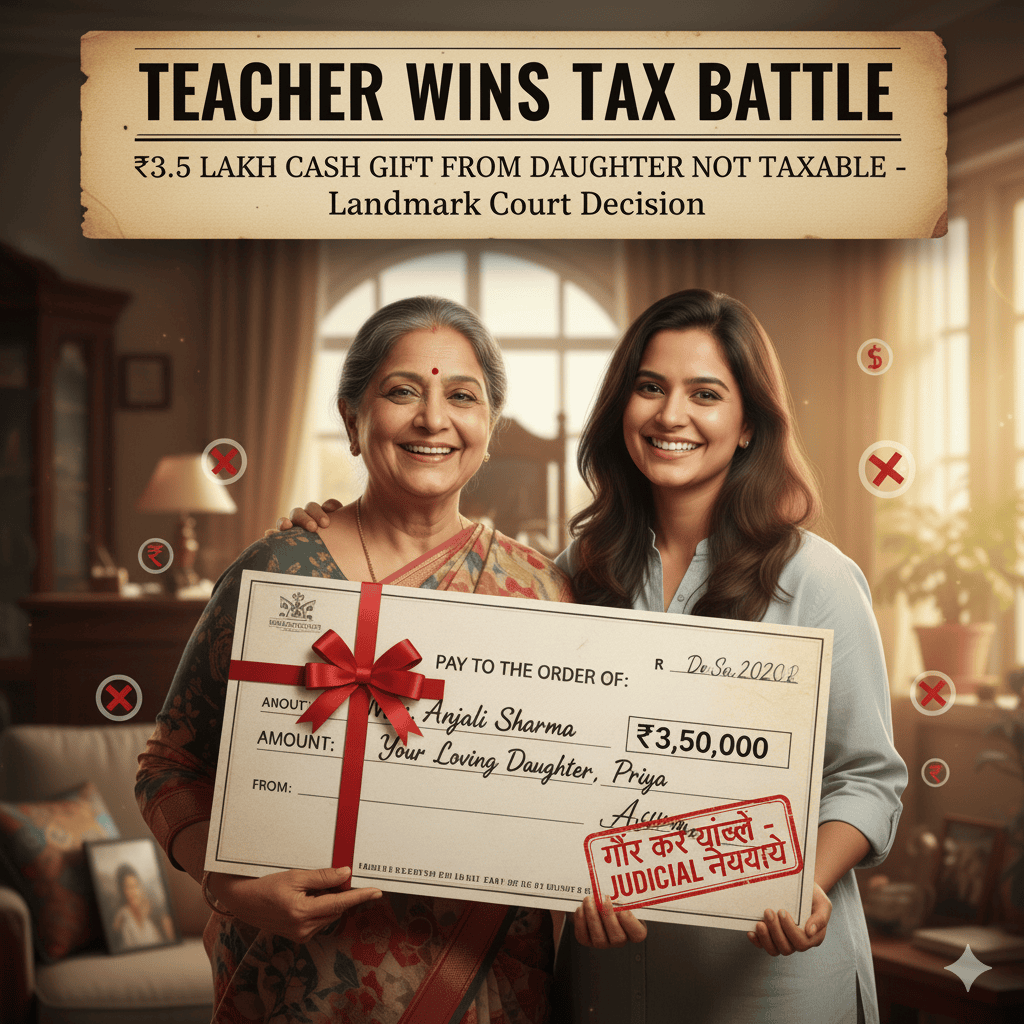 Teacher Wins Tax Battle: ₹3.5 Lakh Cash Gift From Daughter Not Taxable